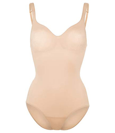 Wolford Women's Mat de Luxe Forming Body, Women's Basic, Shapewear, Straps, Top, Integrated Cups, Underwire, Sculpting, Figure-hugging, 4504 Powder, MB (Medium, B-Cup) on Sale